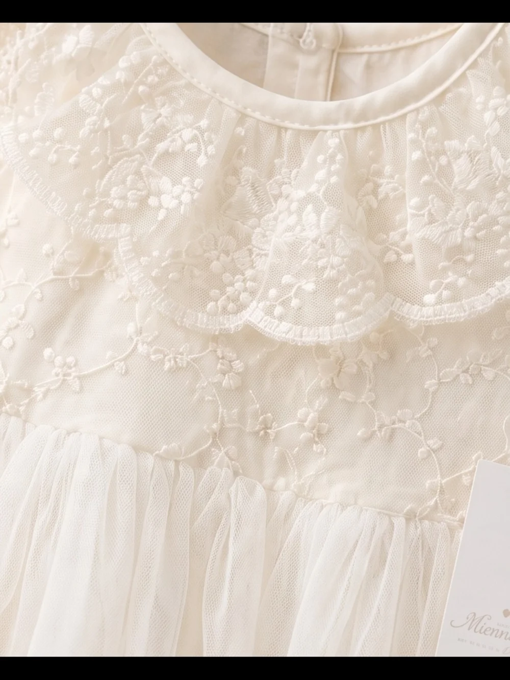 Classic White Lace Tulle Kids Dress